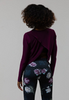 Onzie Tulip Back Long Sleeve Top - Aubergine Onzie Tulip Back Long Sleeve Top - Aubergine