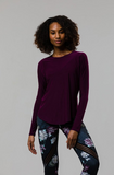 Onzie Tulip Back Long Sleeve Top - Aubergine Onzie Tulip Back Long Sleeve Top - Aubergine