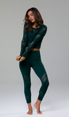 Onzie Long Sleeve Crop Top - Alpine Honeycomb Onzie Long Sleeve Crop Top - Alpine Honeycomb