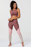 Onzie High Rise Track Legging - Toast Rib Combo Onzie High Rise Track Legging - Toast Rib Combo