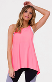 Onzie Tie Back Tank - Neon Coral Onzie Tie Back Tank - Neon Coral